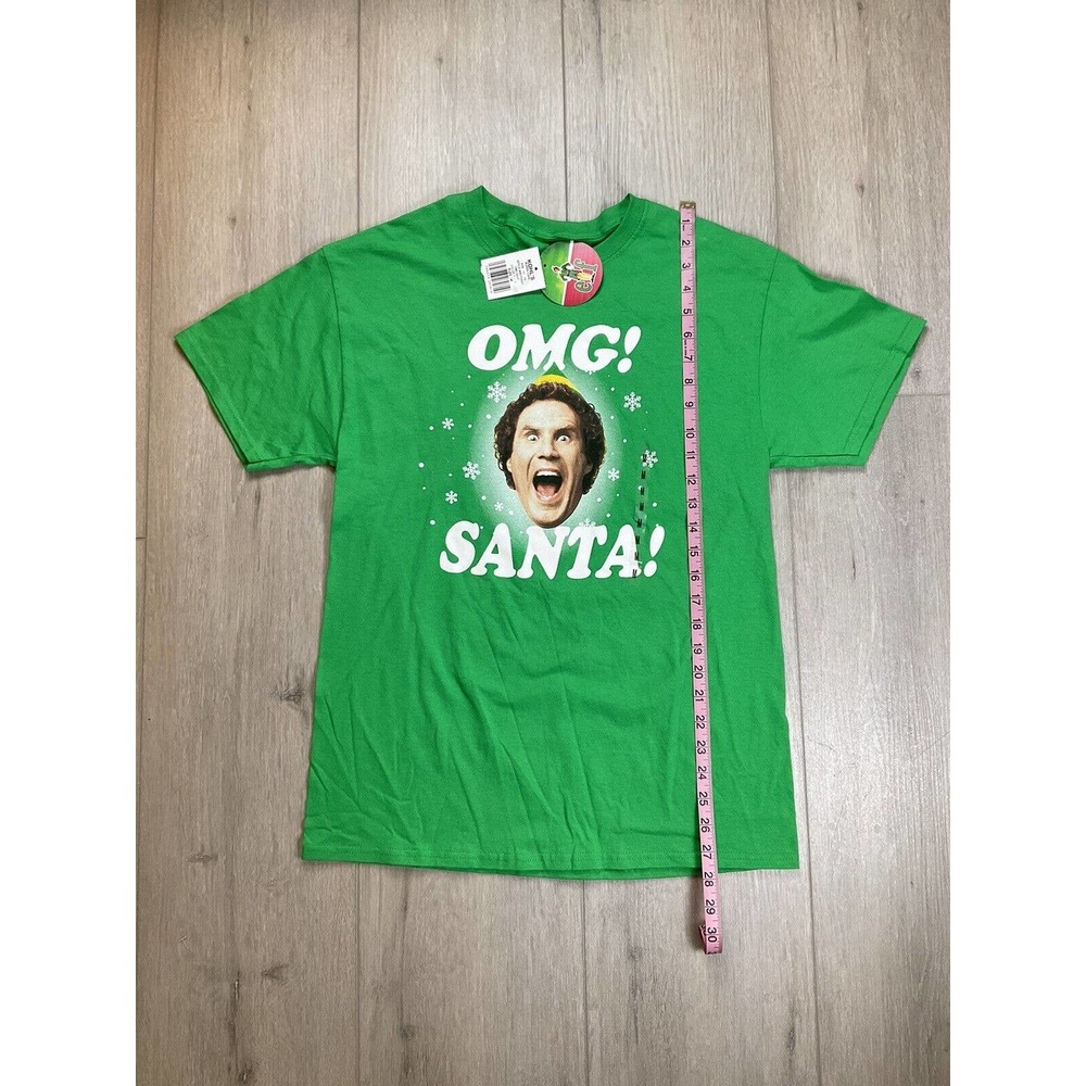 Buddy Elf T-Shirt ‘ OMG Santa ’ SZ M Adult Unisex Holiday Movie Christmas Season